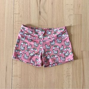 IAB MFG Rainbow Unicorn Workout Shorts, Size 4